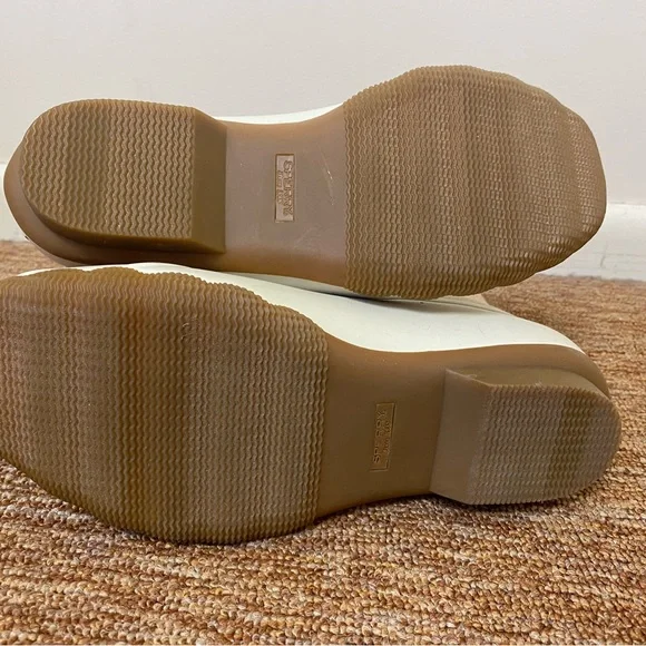 Sperry Women's Beige and Gold Top Sider Canvas Rain Boots. Size 9 - Picture 9 of 9